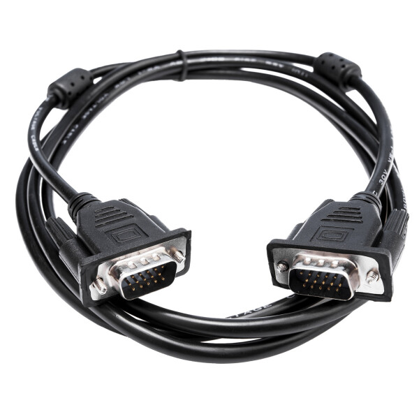 

Кабель VGA -1.8BK, 1.8м черный, с двумя ферритовыми кольцами