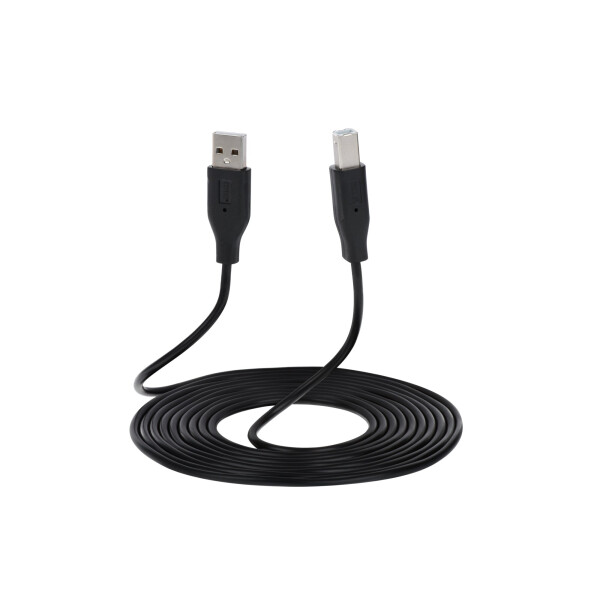 

Кабель 2E USB 2.0 (AM/BM) DSTP 3m Black (2E-W-3169m3)