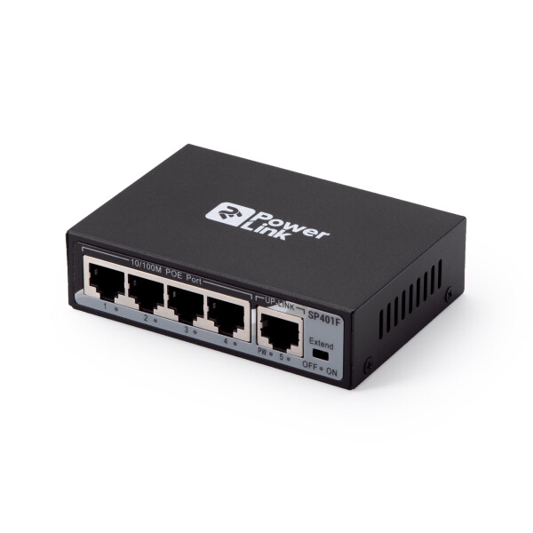 

2E Коммутатор PowerLink SP401F 5xFE (4x FE PoE, 1xFE Uplink, 50W), неуправляемый