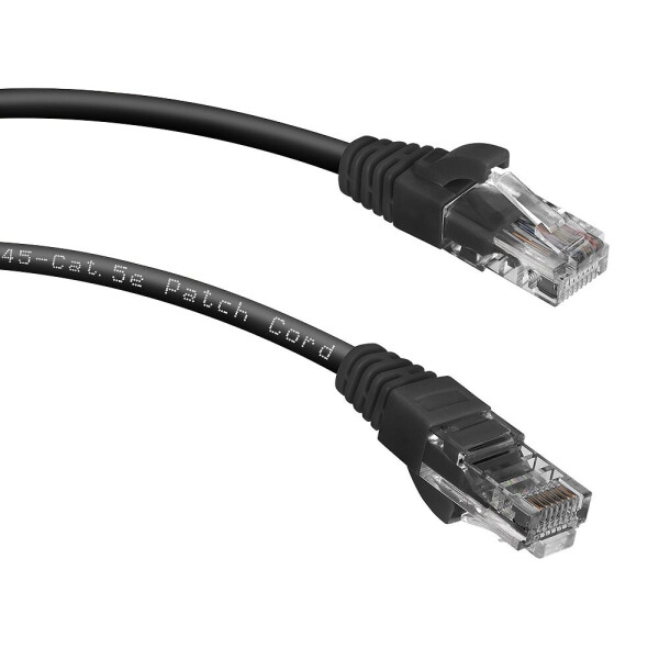 

Патч-корд литой RITAR, CCA, UTP, RJ45, Cat.5e, 5m, черный Q250