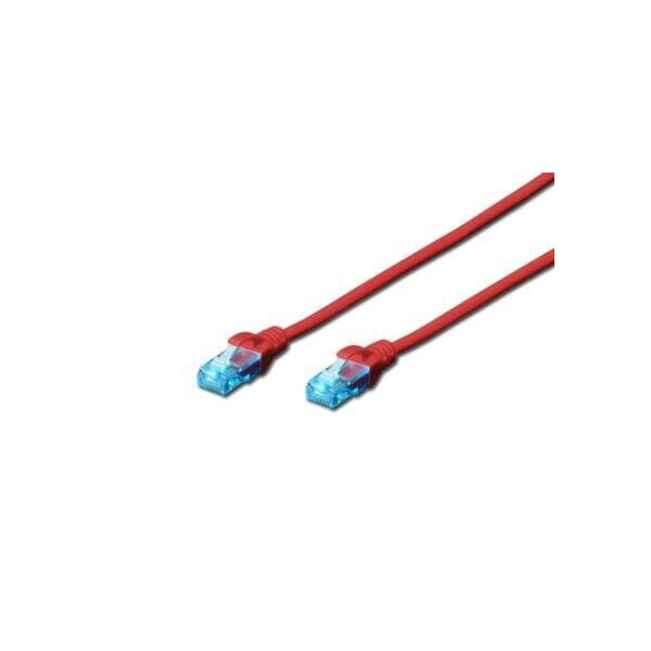 

Патч-корд DIGITUS CAT 5e UTP, 5м, AWG 26/7, CCA, PVC, червоний