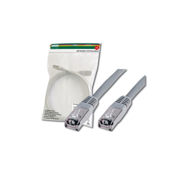 

Патч-корд DIGITUS cat.5e, SF-UTP, 2м, AWG 26/7, сірого кольору