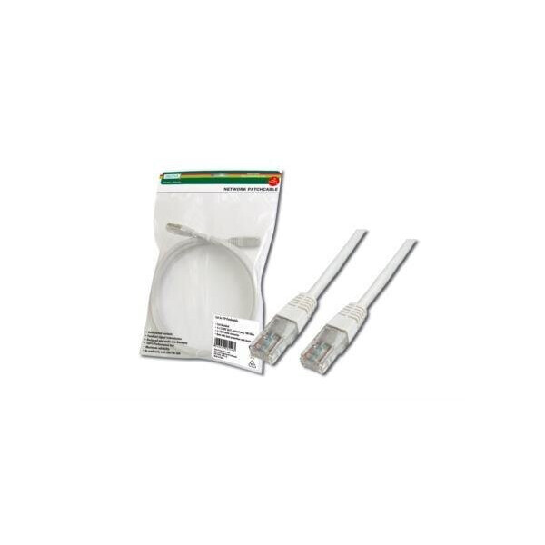 

Патч-корд DIGITUS CAT 5e UTP, 0.5м, AWG 26/7, PVC, білого кольору