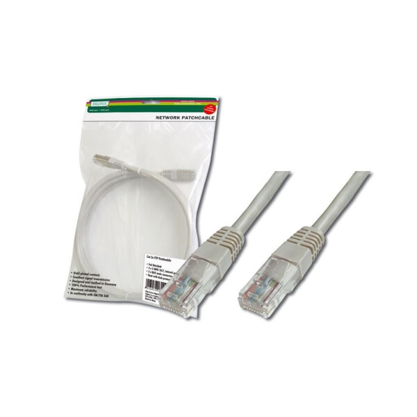 

Патч-корд DIGITUS Cat.5, UTP, 5м, AWG 26/7, сірого кольору
