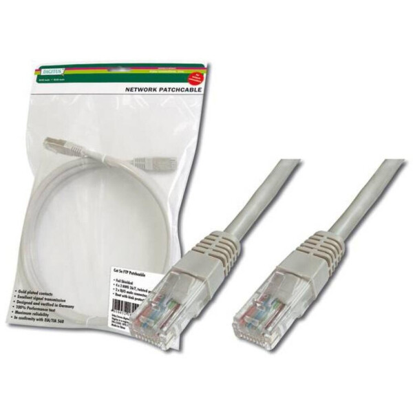 

Патч-корд DIGITUS cat.5e UTP,0.25м,AWG 26/7, сірого кольору