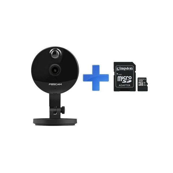 

IP-видеокамера Foscam C1+Kingston MicroSDHC 16GB Class 10 UHS-I+SD адаптер (SDCS/16GB)