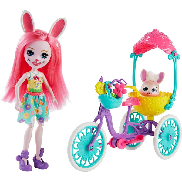 

Игровой набор Enchantimals Кролик Бри и Твист Друзья на велосипеде Pedal Pals Bree Bunny Doll Bicycle FVD82