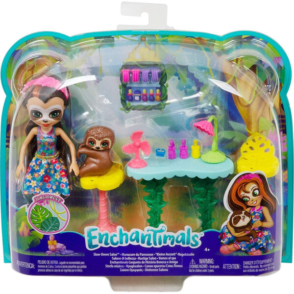 

Игровой набор Enchantimals Салон красоты Сэлы Ленни с ленивцем Slow-Down Salon Sela Sloth Doll GFN54