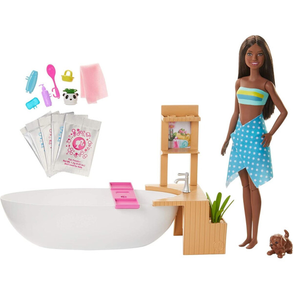 

Кукла Barbie и Шипучая ванна Fizzy Bath Doll and Playset, Brunette GJN33