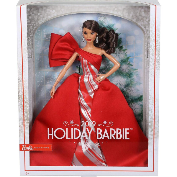 

Кукла Barbie коллекционная Праздничная 2019 Holiday Doll, Brunette Side Ponytail FXF03