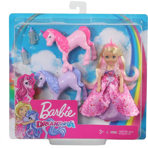 

Кукла Barbie Челси Принцесса и единороги Дримтопия Dreamtopia Chelsea Princess Doll with Baby Unicorns GJK17