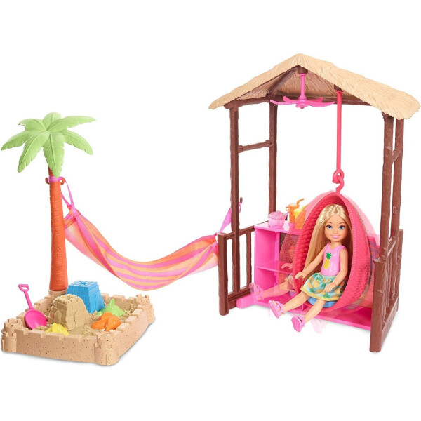 

Кукла Barbie Челси Хижина Chelsea Doll and Tiki Hut Playset FWV24