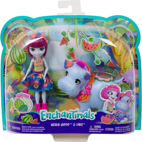 

Кукла Enchantimals Бегемотик Хедда и Лейк Hedda Hippo Doll with Lake GFN56