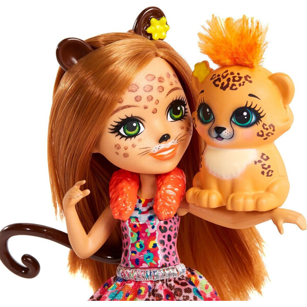 

Кукла Enchantimals Гепард Чериш и Квик Квик Cherish Cheetah Doll with Quick-Quick FJJ20