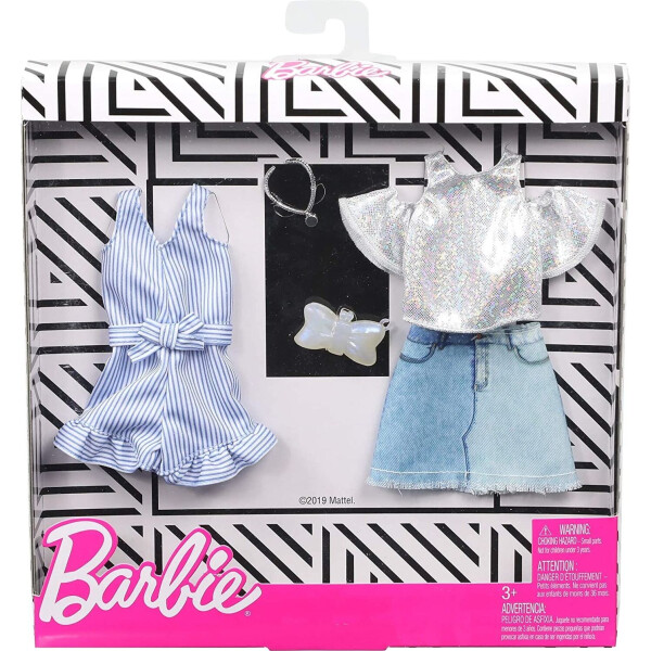 

Одежда для кукол Barbie Denim Sparkle Fashions Outfits 2 Pack GHX56