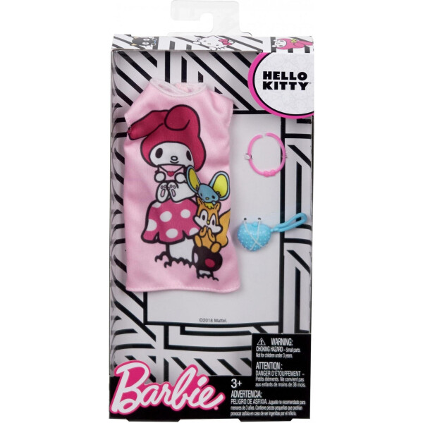 

Одежда для кукол Barbie Hello Kitty My Melody Pink Dress Fashion Pack FKT20