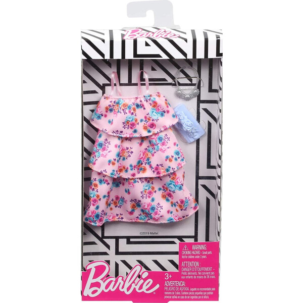 

Одежда для кукол Barbie Pink Floral Dress Fashion Pack GHW80