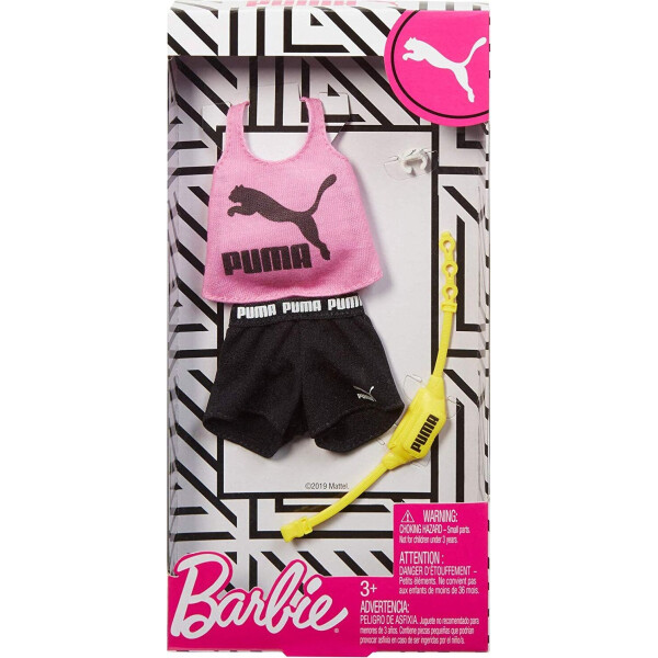 

Одежда для кукол Barbie PUMA Pink Tank Black Shorts Fashion Pack GHX79