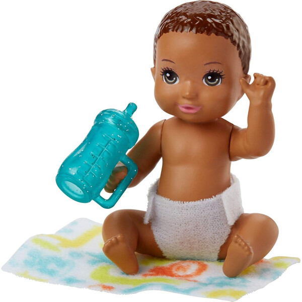

Пупс ​​​Barbie Babysitters Inc. Diaper Change Baby Story Pack Brown, Blue FHY79
