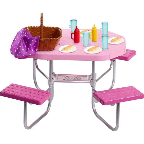 Стол для пикника Barbie Picnic Table Playset FXG40
