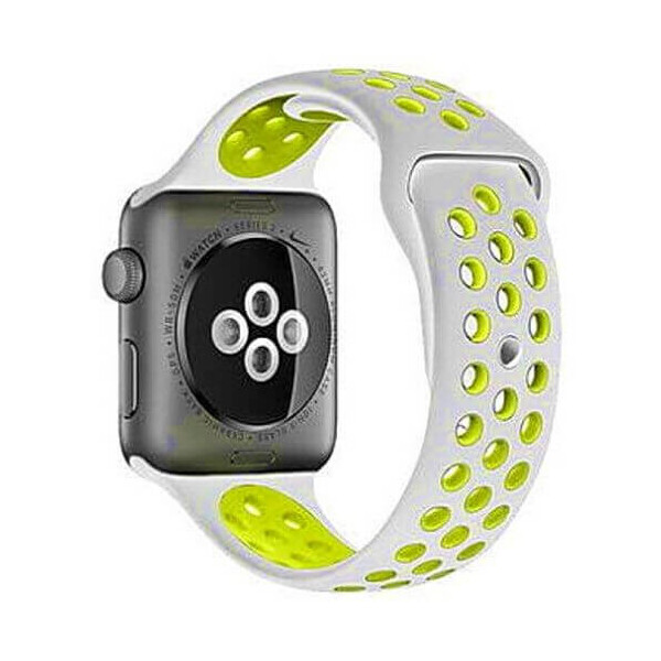 

Ремешок COTEetCI W12 Apple Watch Nike band 38mm Grey/Yellow (WH5216-TS-YL)