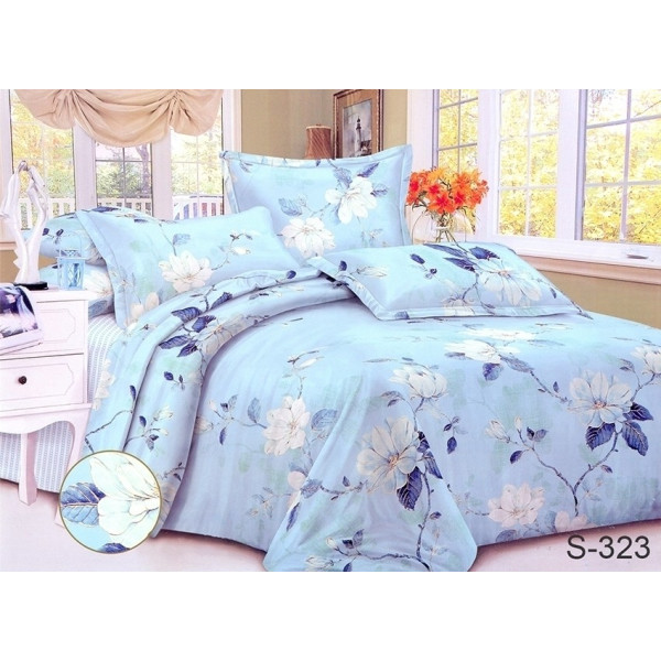 

ТМ TAG 200x220 Голубой с цветами с компаньоном S323