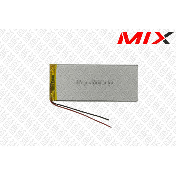 

Батарея для для планшета 3,7V 125x52x3mm 2pin 2500mAh 7717001