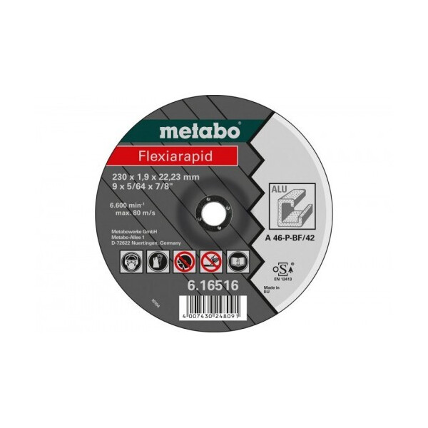 

Диск отрезной по алюминию Metabo Flexiarapid A 24-P, 125 мм (616513000)