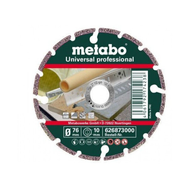 

Алмазный универсальный диск Metabo Professional UP 76x2.2x10 мм (626873000)
