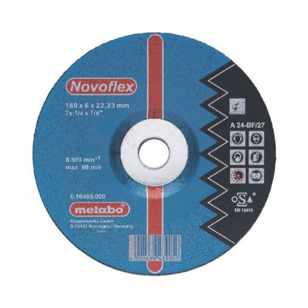 

Диск шлифовальный по металлу Metabo Novoflex A 24, 180 мм (616465000)