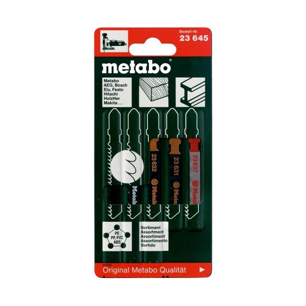 

Набор пилочек для лобзика Metabo 5 шт. (623645000)