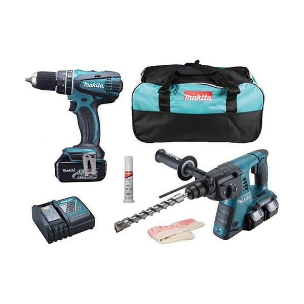 

Набор инструментов Makita DLX2137M (DHR263,DHP482,BL1840Bx3,DC18RC)