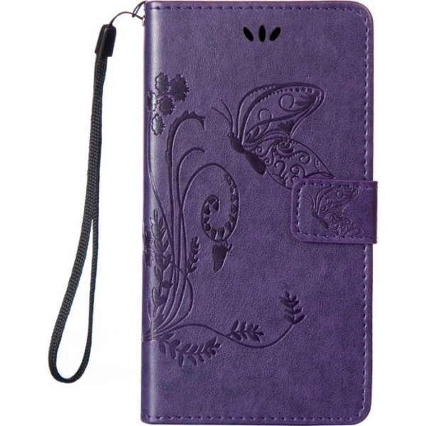

кожаный (книжка) Four-leaf Clover с визитницей для Meizu M5 Note (Фиолетовый) (406707)