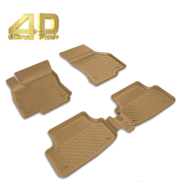 

Автомобильные коврики в салон BUTIQUE 4D для VOLKSWAGEN Passat B6 2005-2010 бежевый VW-05B