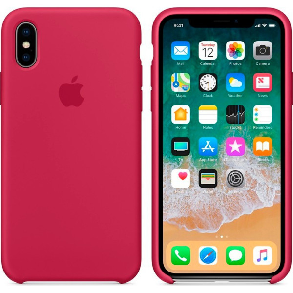 

Silicone case (A) для Apple iPhone X (5.8) (Красный / Rose Red) (583345)