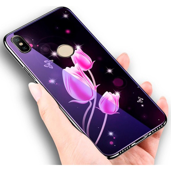 

TPU+Glass Fantasy с глянцевыми торцами для Xiaomi Mi 6X / Mi A2 (Тюльпаны) (590428)