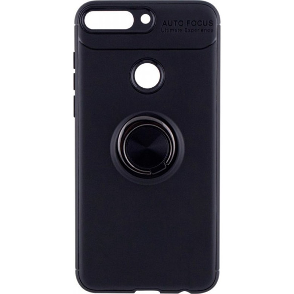 

TPU Deen ColorRing под магнитный держатель для Huawei Y7 Prime (2018) / Honor 7C (Черный / Черный) (620267)