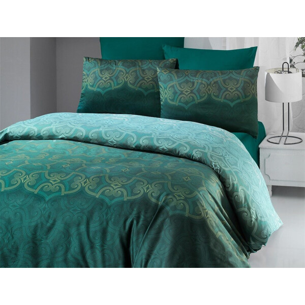 

Постельное белье Victoria. Sateen PANDORA Green-Евро