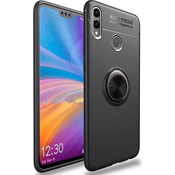 

TPU Deen ColorRing под магнитный держатель для Huawei Honor 8X (Черный / Черный) (665747)
