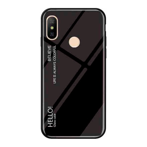 

TPU+Glass Gradient HELLO для Xiaomi Mi Max 3 (Черный) (665943)