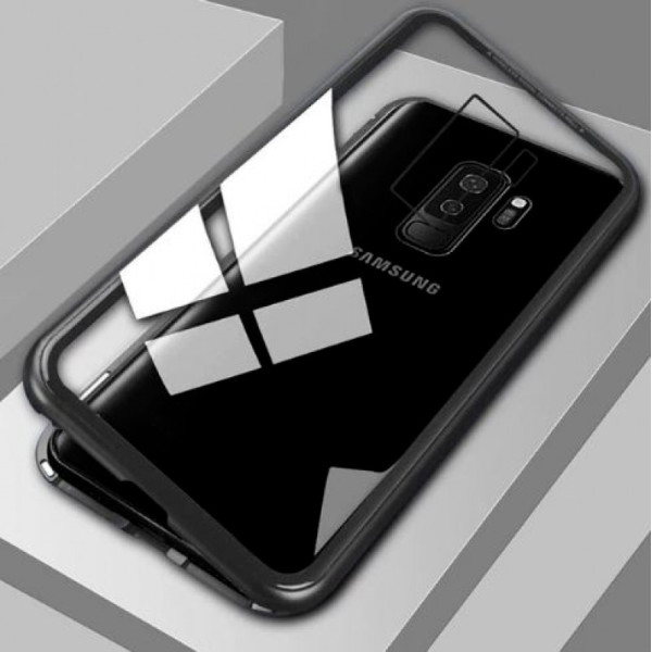 

Metal+Glass с магнитной защелкой для Samsung Galaxy S9+ (Черный) (666047)