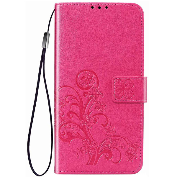

Кожаный чехол (книжка) Four-leaf Clover с визитницей для Samsung Galaxy M20