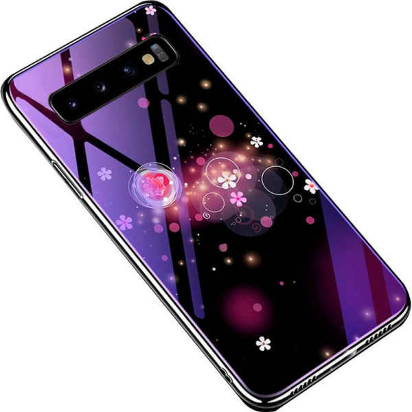 

TPU+Glass Fantasy с глянцевыми торцами для Samsung Galaxy S10+ (Пузырьки и цветы) (685738)