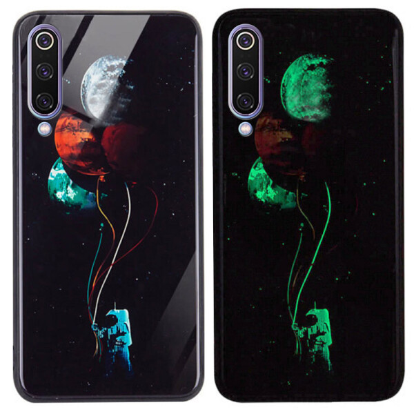 

TPU+Glass чехол светящийся в темноте для Xiaomi Mi 9