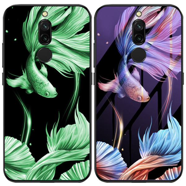 

TPU+Glass чехол светящийся в темноте для Xiaomi Redmi 8