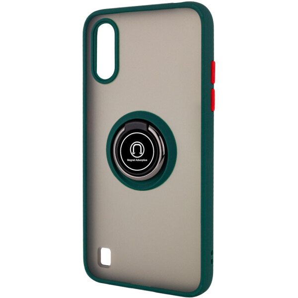 

TPU+PC чехол Deen ColorEdgingRing под магнитный держатель для Samsung Galaxy A01