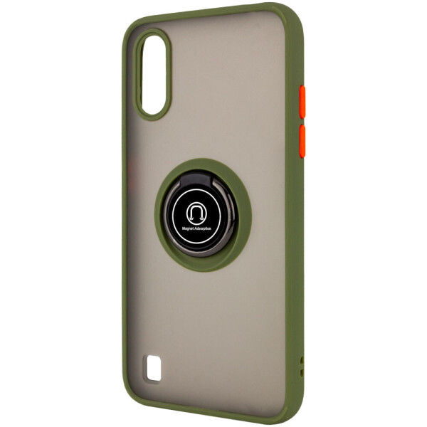 

TPU+PC чехол Deen ColorEdgingRing под магнитный держатель для Samsung Galaxy A01
