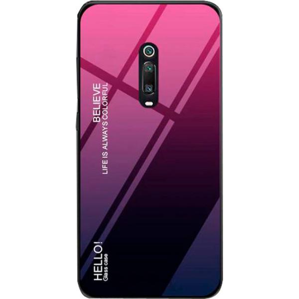 

TPU+Glass Gradient HELLO для Xiaomi Redmi K20 / K20 Pro / Mi9T / Mi9T Pro (Малиновый) (712753)
