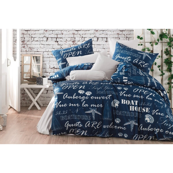 

Постельное белье Majoli. Boathouse Blue-Евро