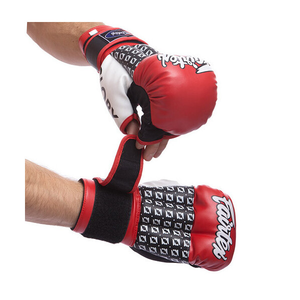 

Перчатки гибридные для ММА Fairtex 0273 10oz Красно-серый (37429081)